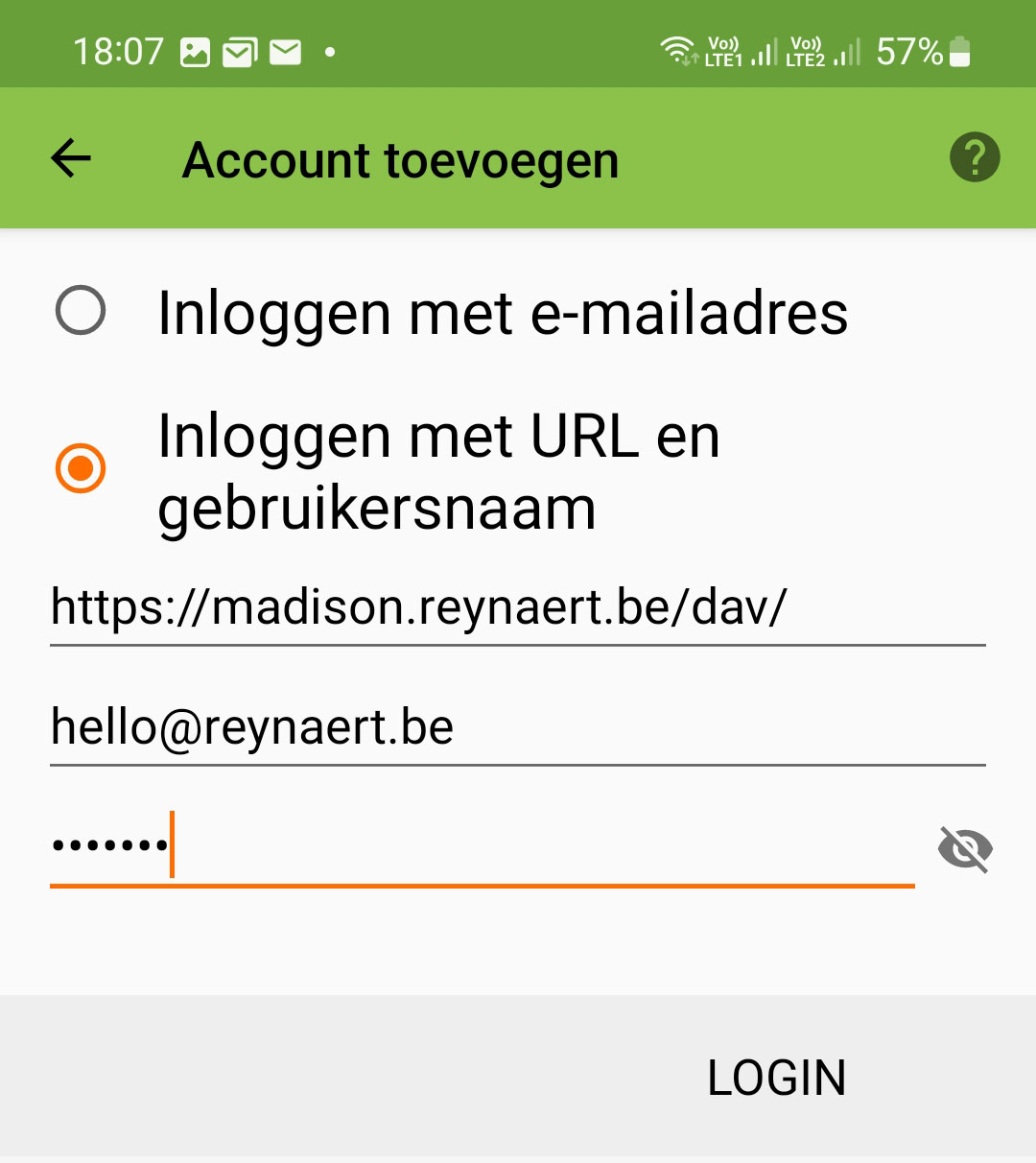 OpenSync-gebruikersnaam