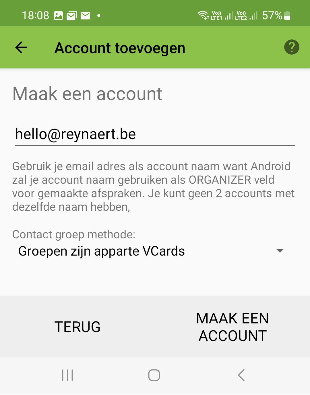 OpenSync-maak-account